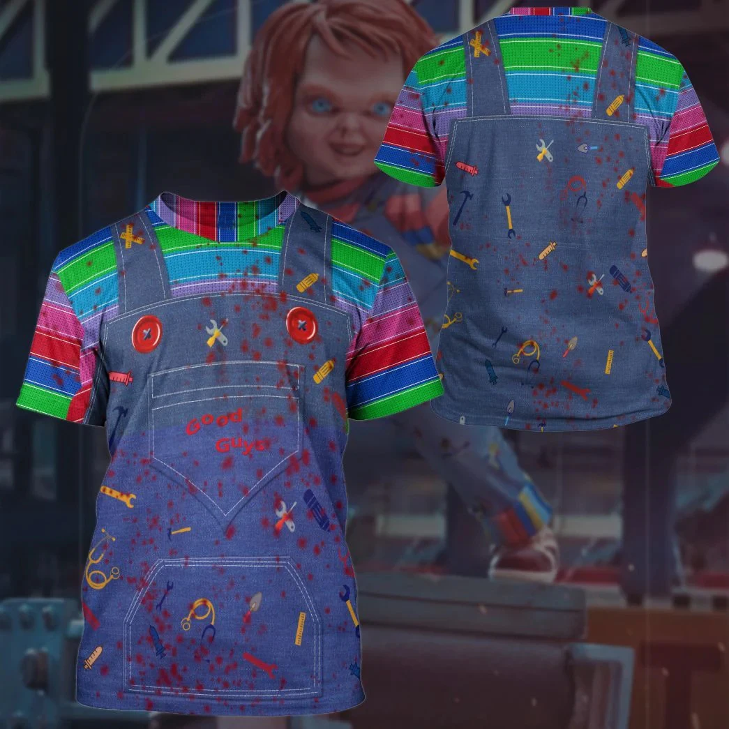 

Horror Movie Character Chucky 3D Printed Men's T-shirt Halloween Style Cosplay Costume Summer Unisex Casual Cool t shirt TX-191