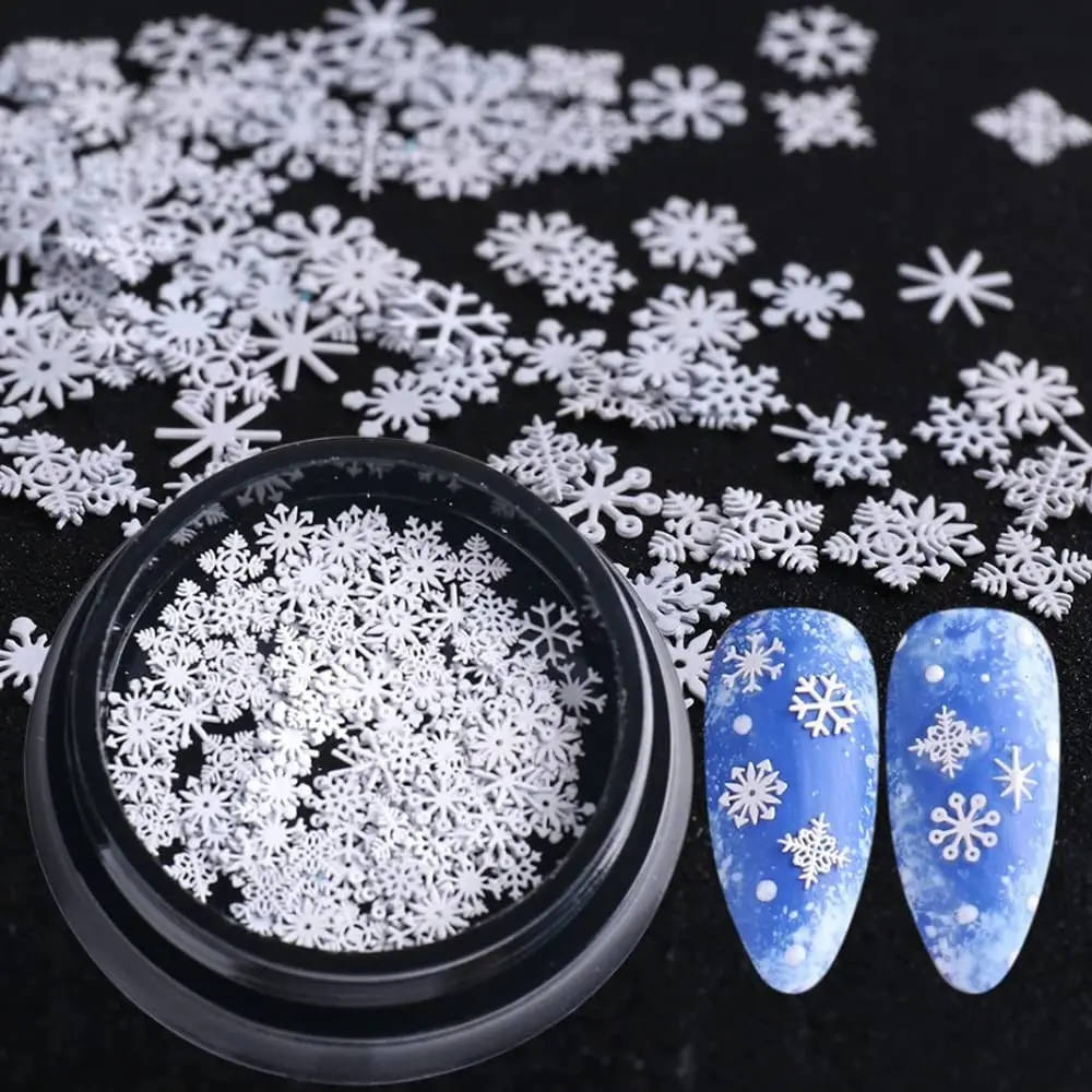 1 баночка смешанные снежинки блестки для ногтей с вырезами искусство фотоблестки