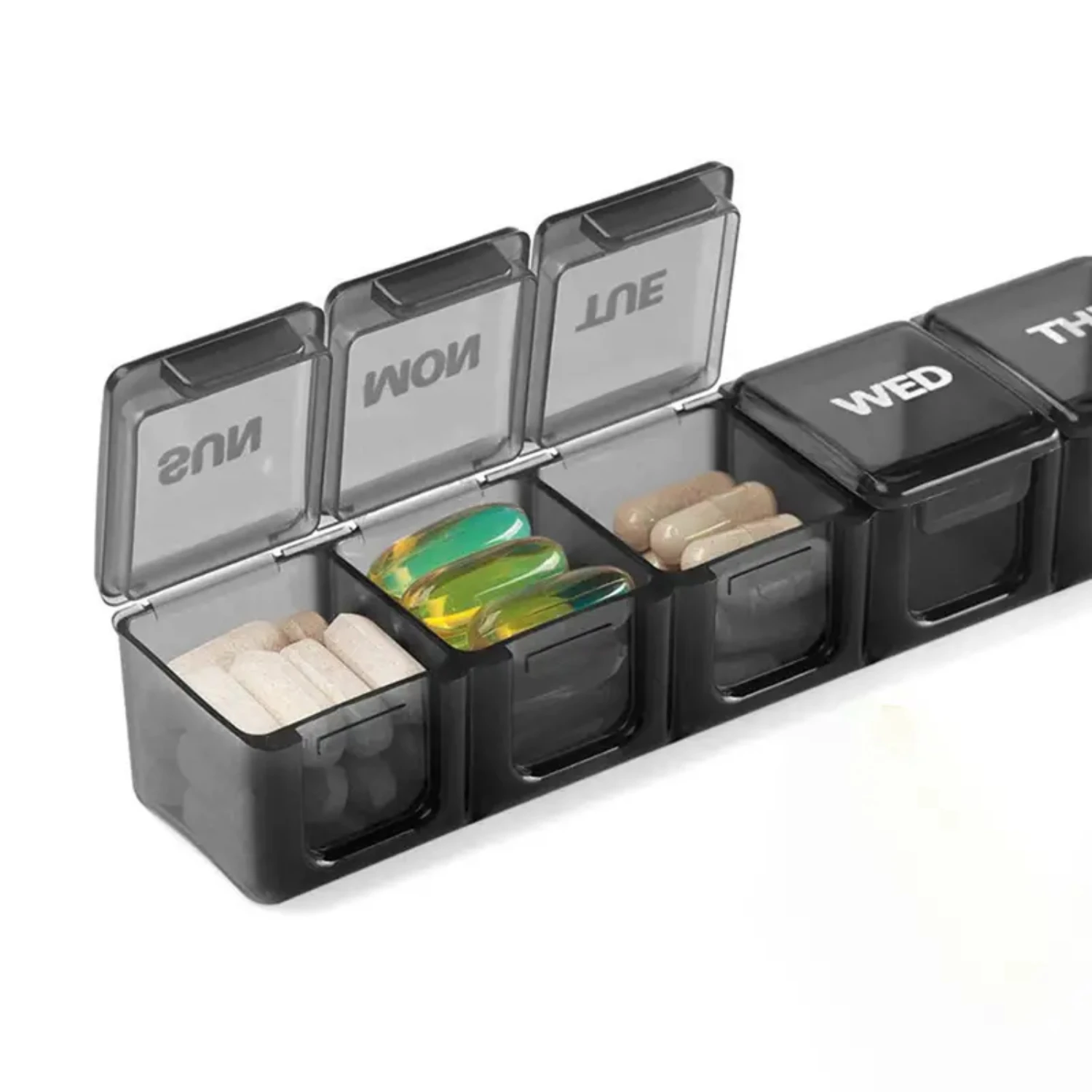 Еженедельный органайзер для таблеток с отделением большой емкости 7-дневный
