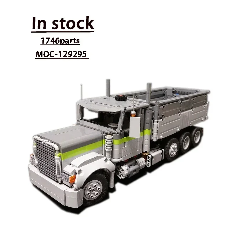 MOC- 129295 Классический день Freightliner кабина самосвал строительный блок модель 1746
