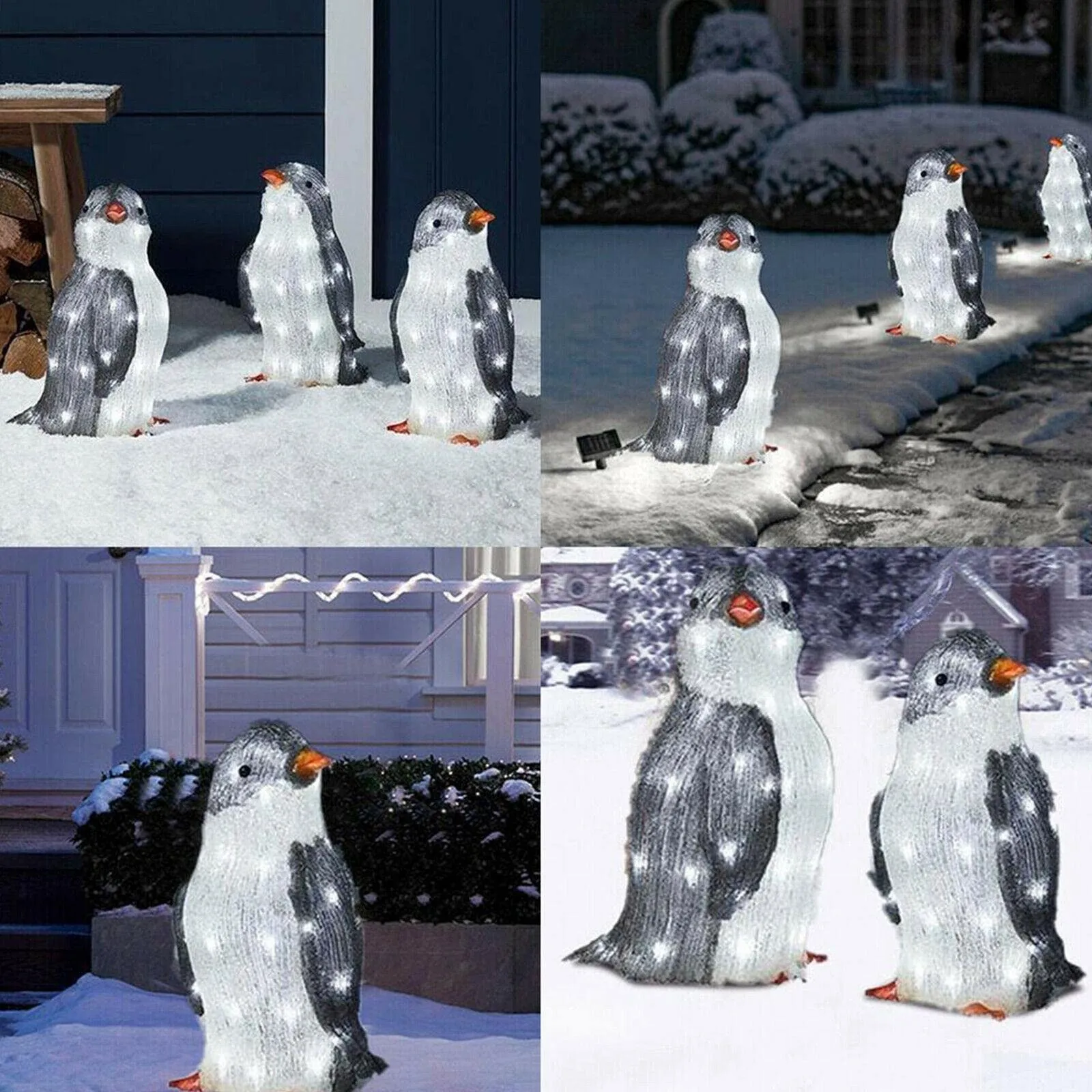 

3 шт., Новый рождественский фон для фотосъемки с изображением пингвина