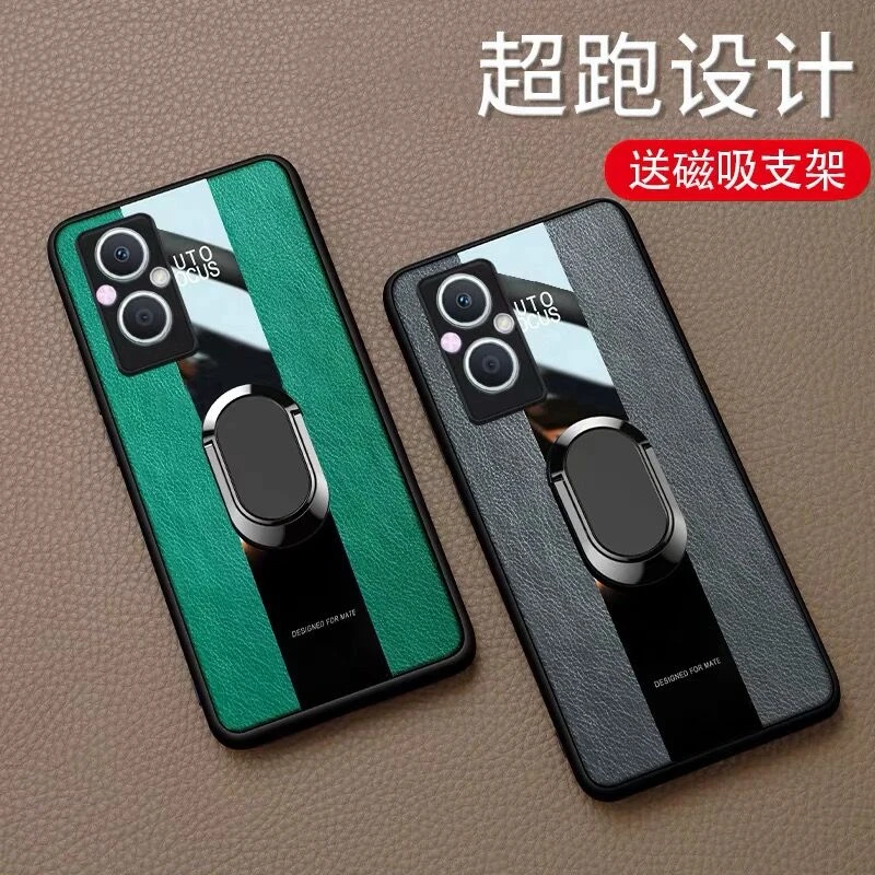 

For Reno 8 Lite 5G Case Luxury Magnetic Ring Phone Leather cases For Oppo Reno 8Z 7Z 7Lite 8lite Silicone Shockproof Bumper