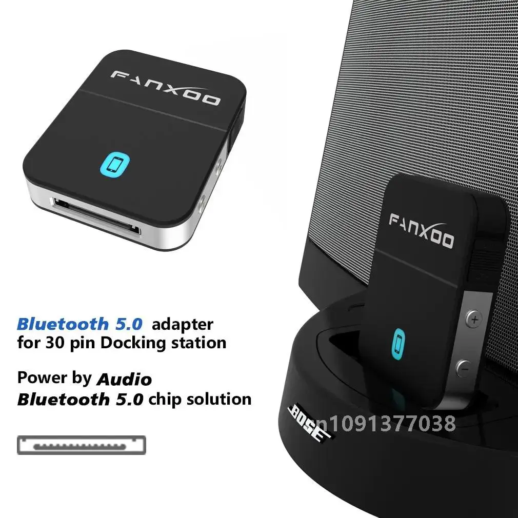 Fanxoo 30-контактный Bluetooth-адаптер 5 0 аудио мини Bluetooth-приемник для Bose Sounddock JBL YAMAHA IPhone