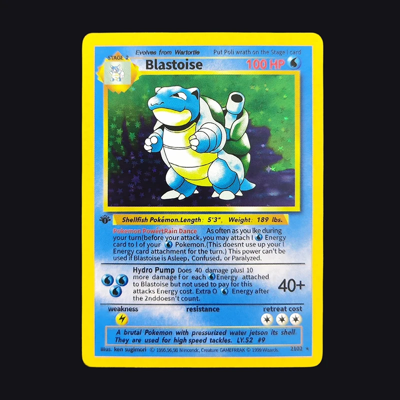 Фото DIY 1999 POKEMON игра английский 1ST EDITION Charizard Blastoise Venusaur Holo 4/102 аниме игровая коллекционная карта №3
