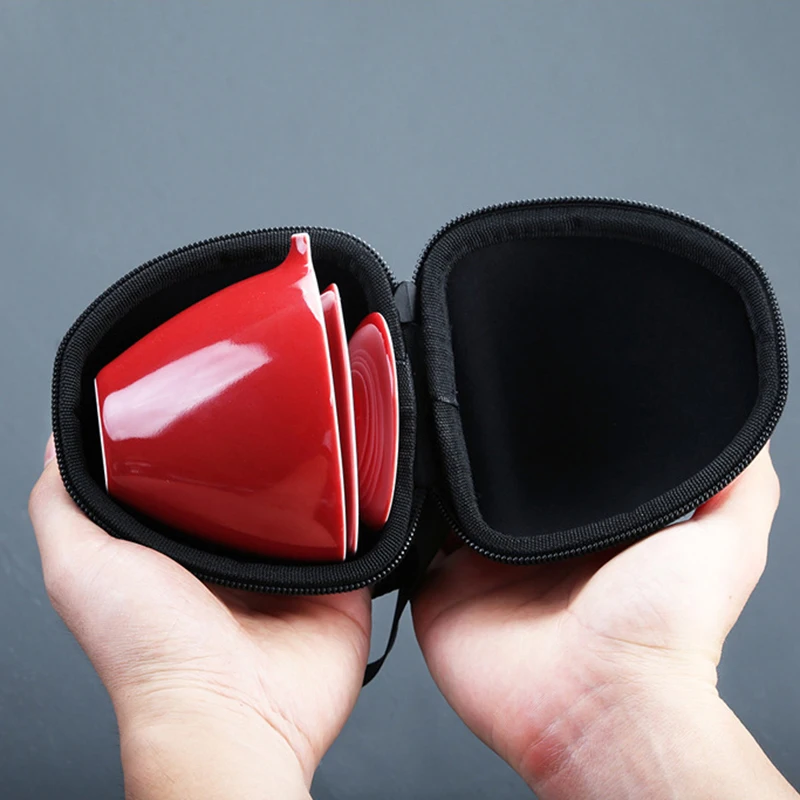 Керамический чайник Gaiwan один четыре чашки чайные наборы портативные дорожные