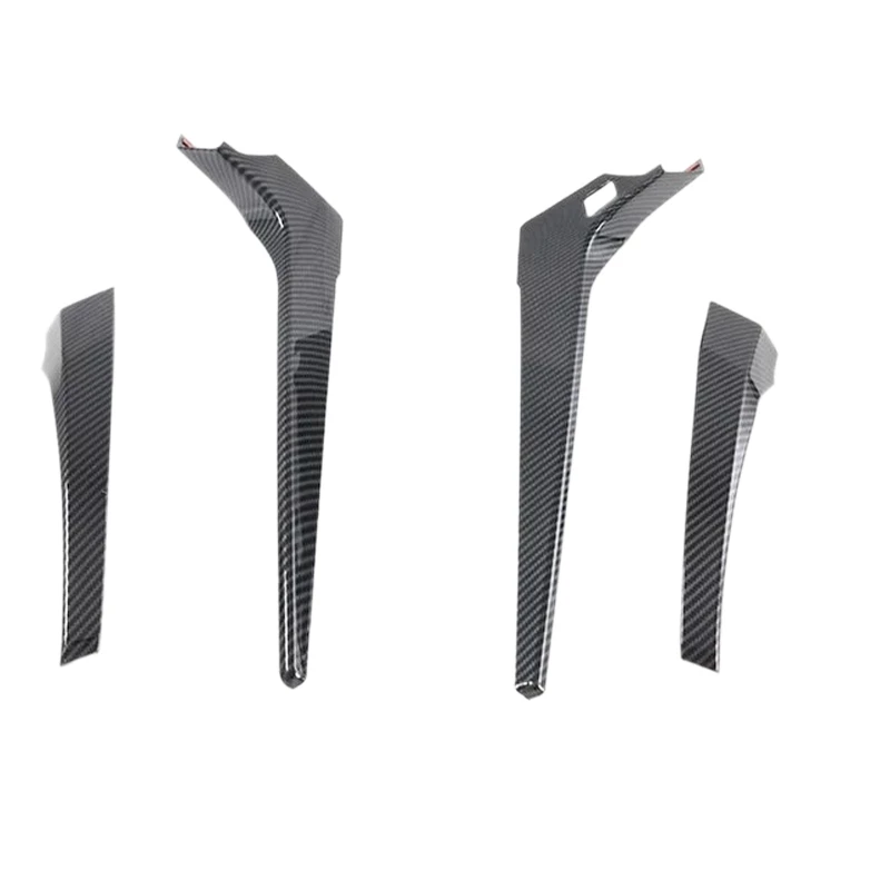 

for Mitsubishi Pajero Sport 2020 Left Hand Drive 4PCS Carbon Fiber ABS Car Gear Shift Knob Frame Cover Trim Moldings