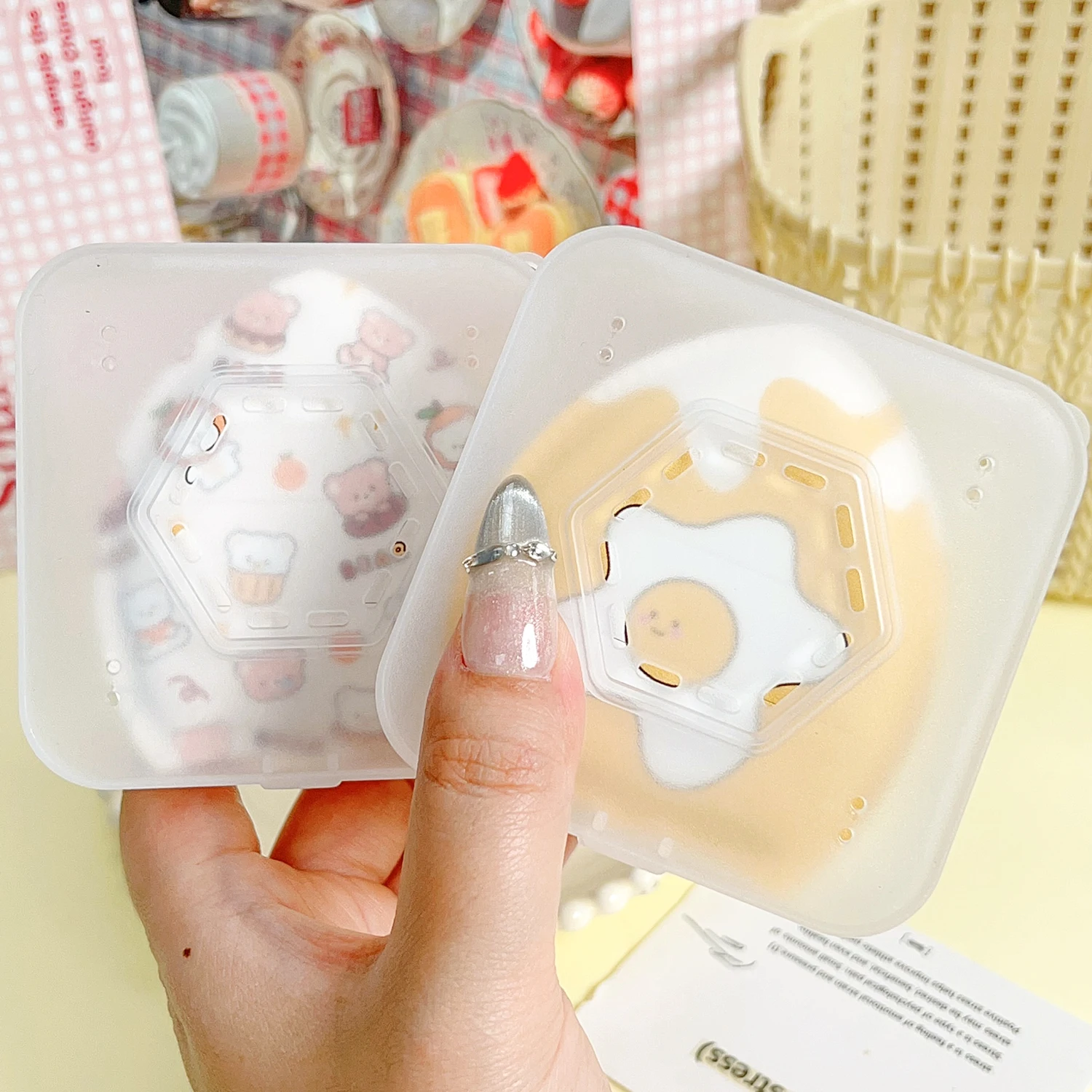 Симпатичная косметическая пуховка на воздушной подушке с коробкой для хранения