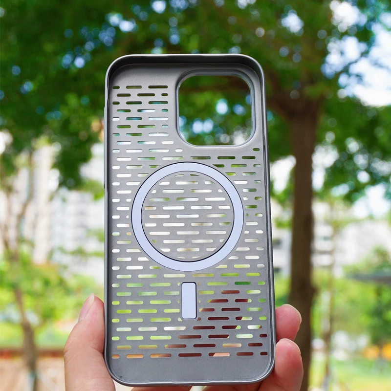 Ультратонкий сетчатый охлаждающий чехол для телефона MagSafe iPhone 15 16 pro Max 14 Pro 13 11 12