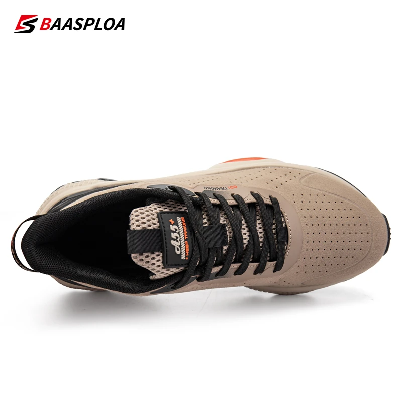 2023 Baasploa Men Leather Sport Shoes New Fashion Casual Sneakers for Men Comfort Non-Slip Outdoor Walking Shoes Free Shipping