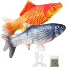 Электронная плюшевая игрушка для кошек, имитация рыбы с USB-зарядкой, электрическая жевательная игрушка для собак и кошек, товары для игр, интерактивный подарок