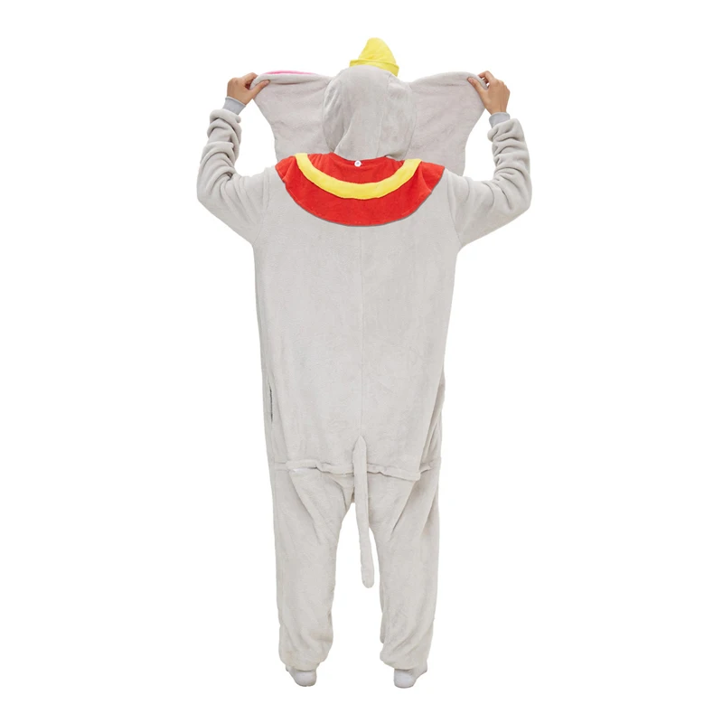 Женские пижамы-боди с рисунком кигуруми боди для взрослых слона аниме цельная