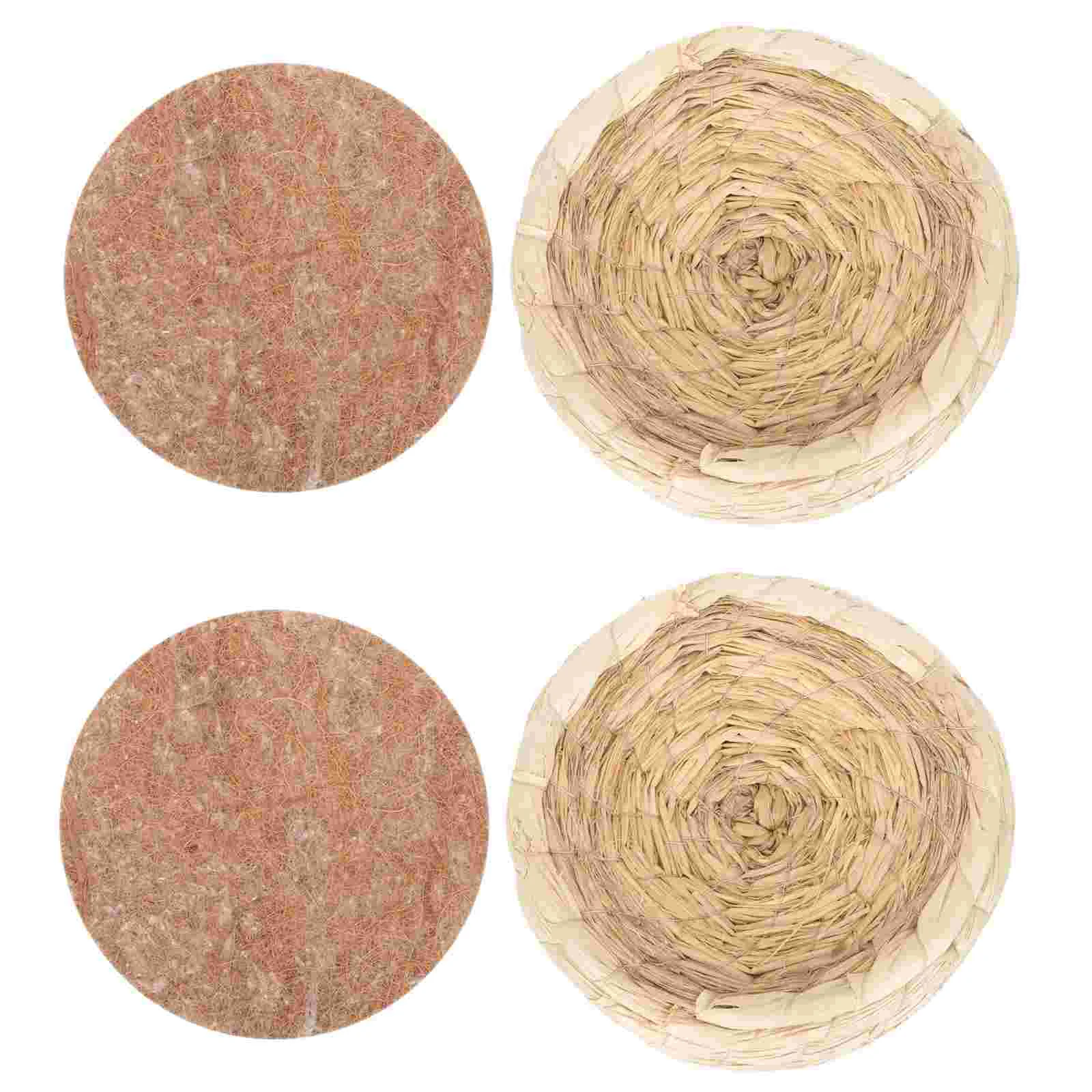 

2 Sets of Household Bird Nests Wear-resistant Breeding Nests Garden Nesting Pads