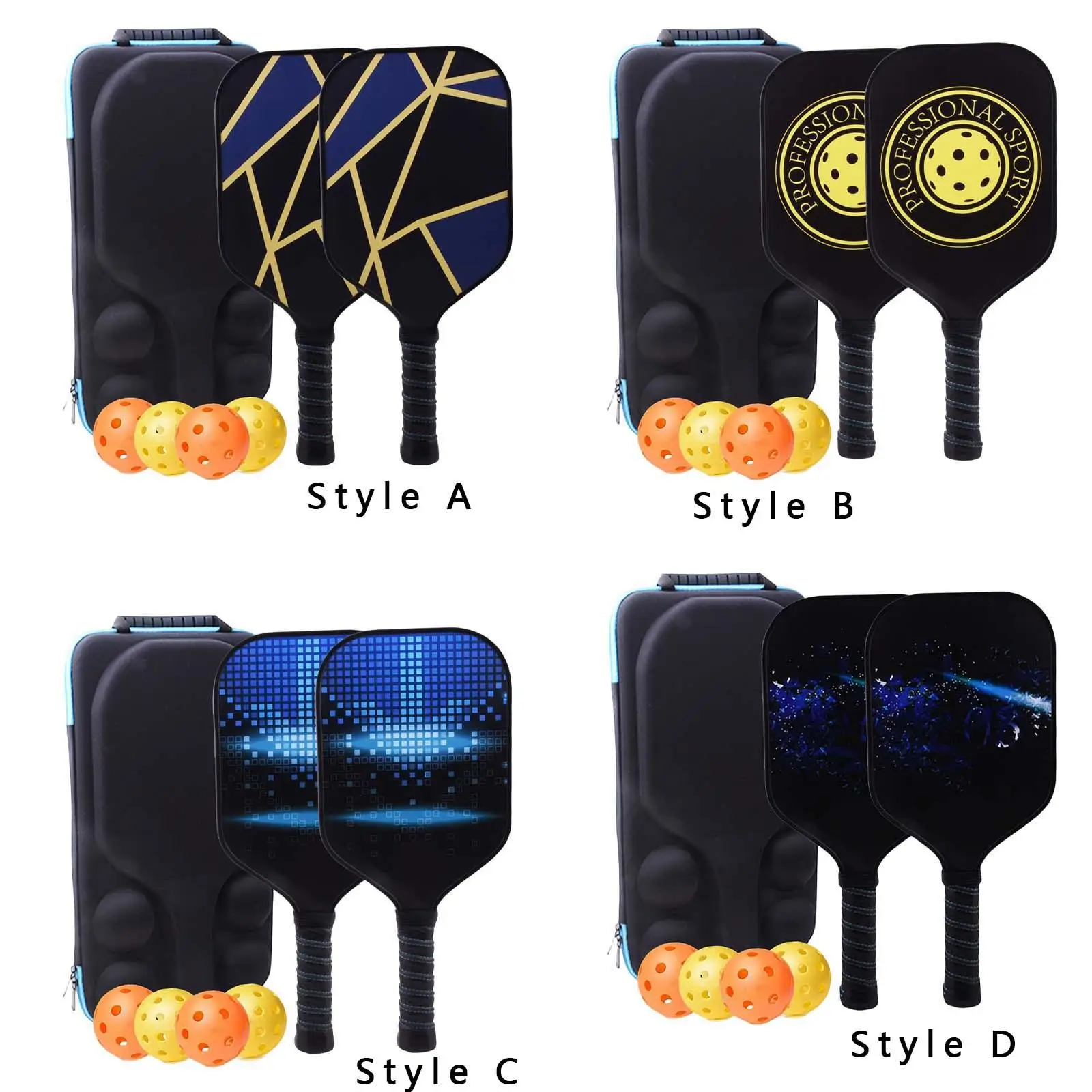 

Premium Pickleball Paddles Set of 2 with Carry Bag Lightweight for Outdoor and