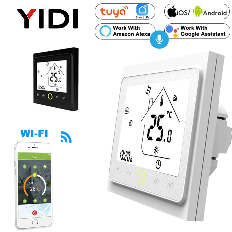 Умный сенсорный термостат для теплого пола Tuya Wi-Fi программируемый Zigbee Alexa - купить