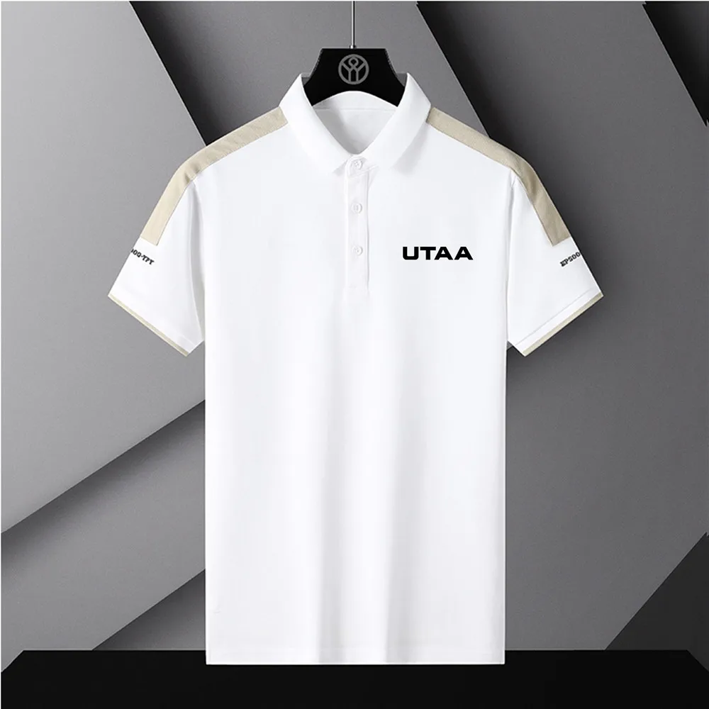 2023 New Men's Golf T-shirt Men's Golf Clothing Fashion Korean Version Slim Pin Neck Neck Half Sleeve T-shirt