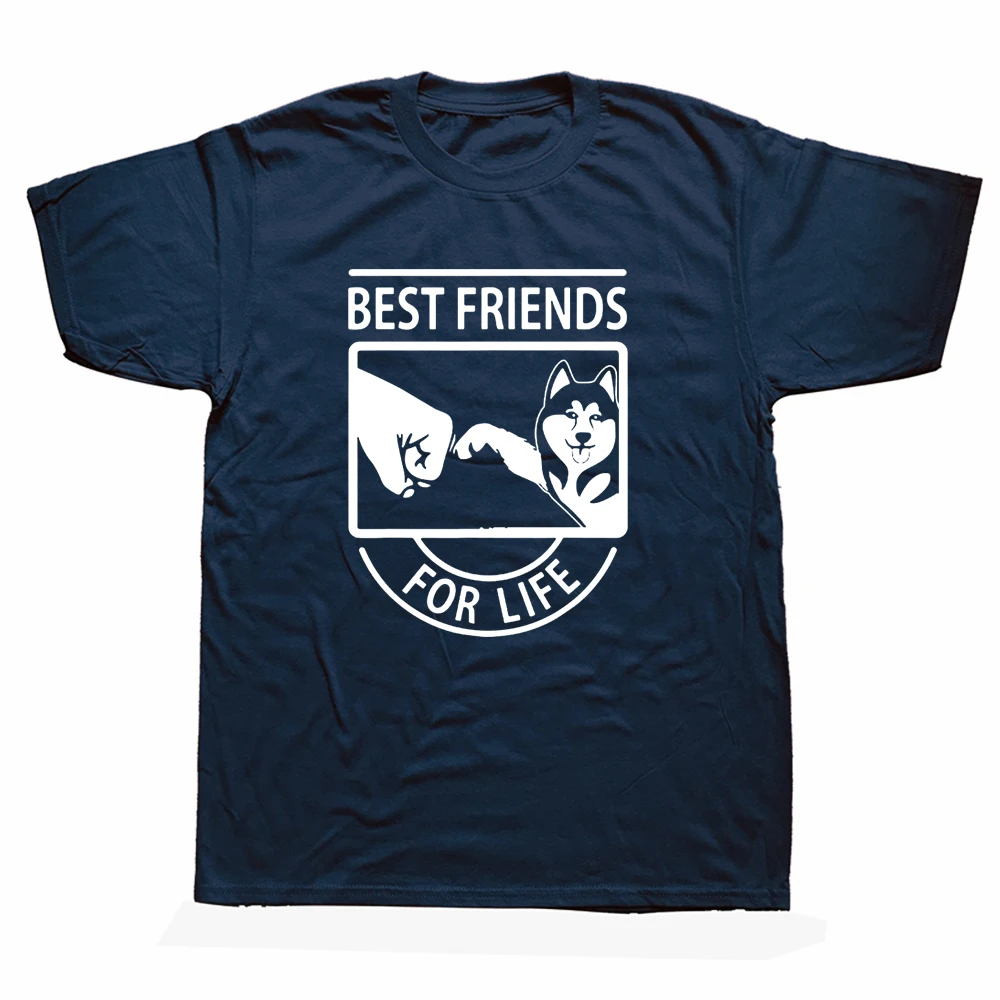 

Смешная футболка Хаски с изображением сибирской собаки лучшего друга для жизни хлопковая уличная одежда с коротким рукавом подарки на день рождения летняя стильная футболка
