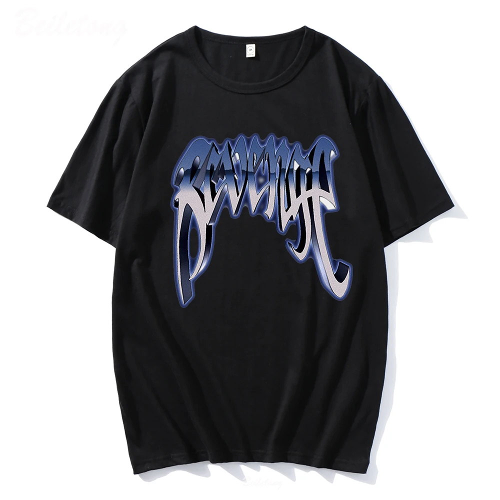 

2022 T Shirt for Men Cotton REVENGE Logo Print Short Sleeve T-shirt Harajuku Summer Streetwear Unisex O-neck y2k Clothes Tops