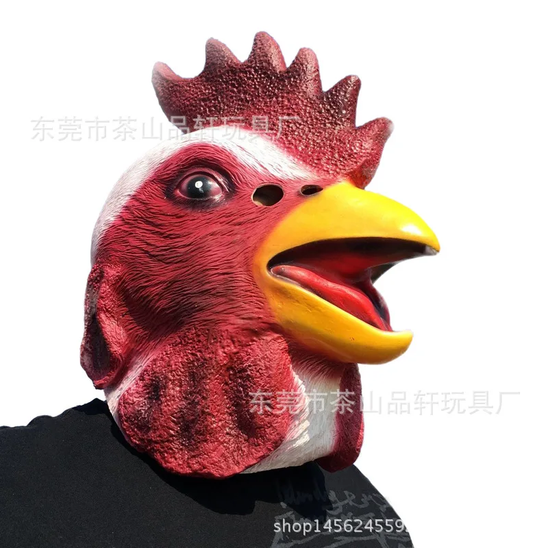

Новая маска с куриной головой, маска петуха, головной убор со знаком зодиака, Хэллоуин, косплей, голова животного