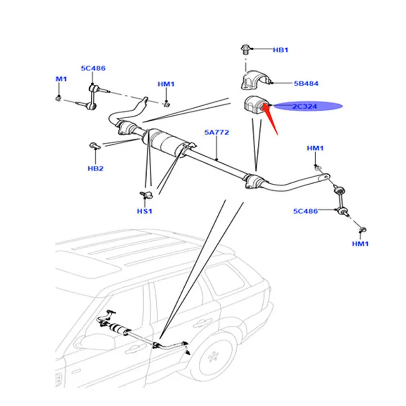 RUV500011 RVU000022 Задний стабилизатор шатун втулка для Range Rover