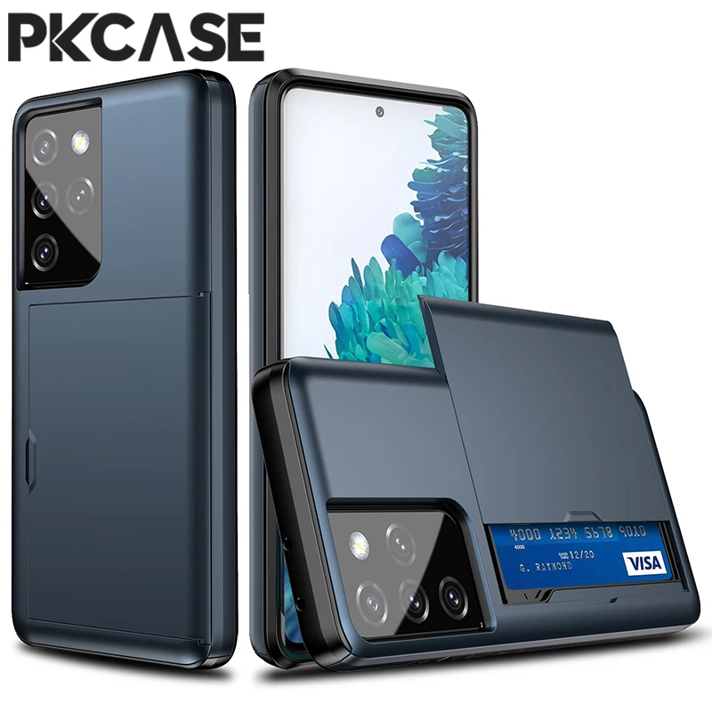 Чехол-кошелек PKCASE с отделением для карт для Samsung S25 Edge S24 S23 FE S22 S21 FE Note 20 Ultra 10 Plus A55 A56 A36 A16 A17 Cover (art.: 3920ccefdfef7) - 3920ccefdfef7