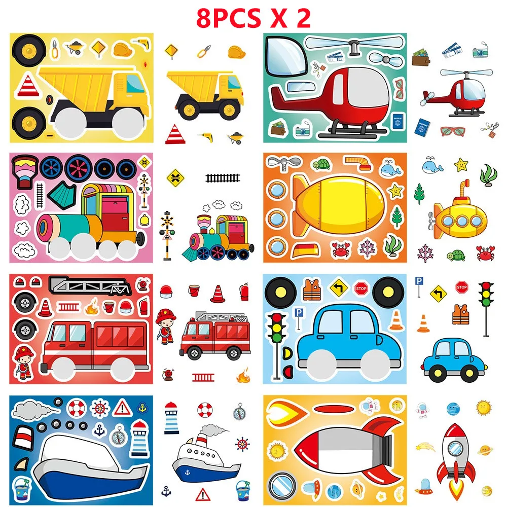 

Набор наклеек-пазлов «Средства Передвижения»