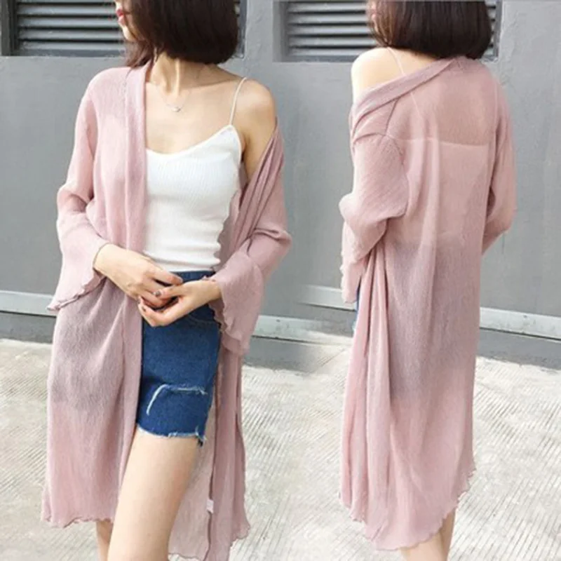 Солнцезащитная одежда Geskeey Женская длинная универсальная Корейская версия