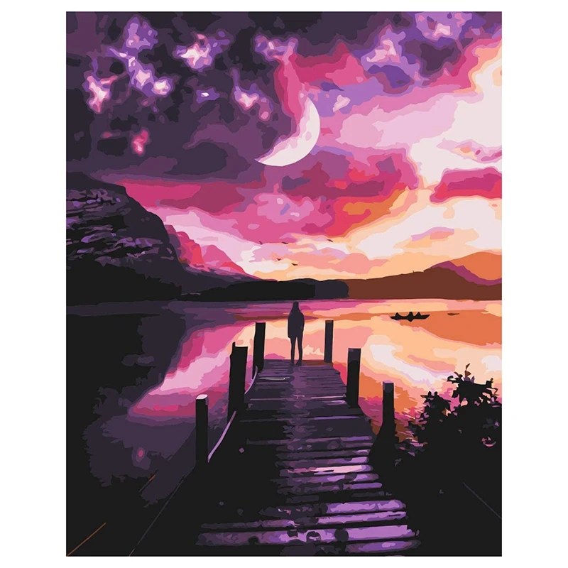 

Adults Drawing Paintwork with Paintbrushes for Beginners on Canvas for Home Wall Decoration Gift-Thinking