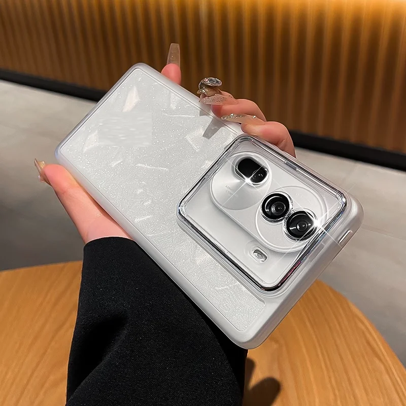 Подходит для reno11 чехол телефона frosted border ультратонкий reno11pro anti drop прозрачный