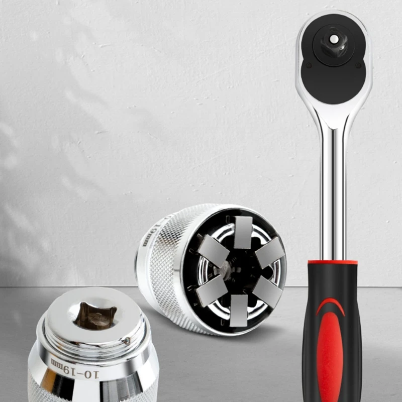 

Multi-function Universal Socket Wrench Wrench Tool Rotatable Head Spanner Tool Home & Car Repair