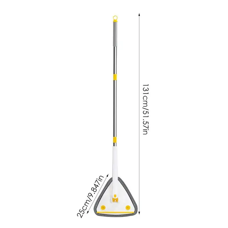 360 Degree Rotating Adjustable Triangle Mop With Long Handle Microfiber Dust Mop With Telescopic Handle Extendable Cleaning Tool images - 6