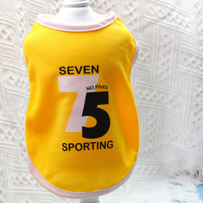 

Pet Dog Clothes Spring and Summer Sports Fashion Thin Dog Vest Chihuahua French Bulldog Pure Cotton T-shirt Puppy Clothes Pets
