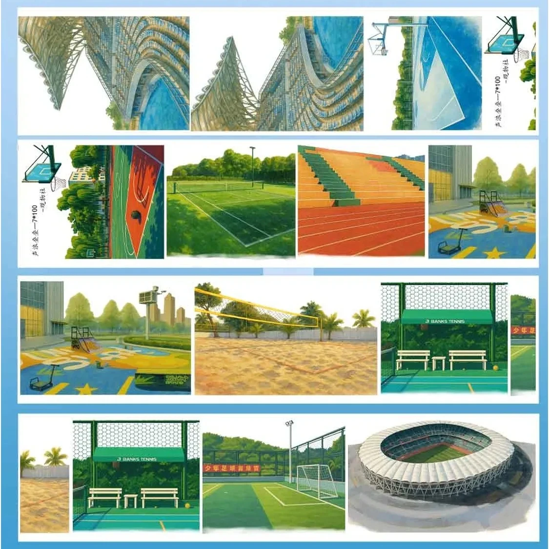 

1-петлевая лента для уличного пейзажа и горы Фудзи