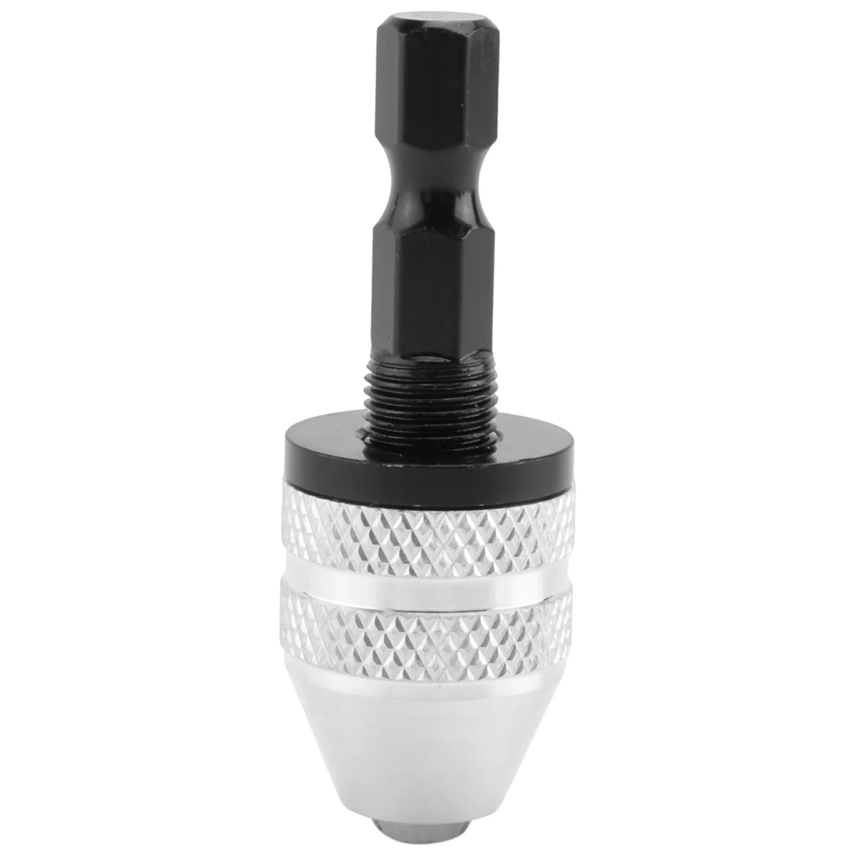 Серебристый + черный 6 мм БЕСКЛЮЧЕВОЙ сверлильный патрон быстросменный адаптер