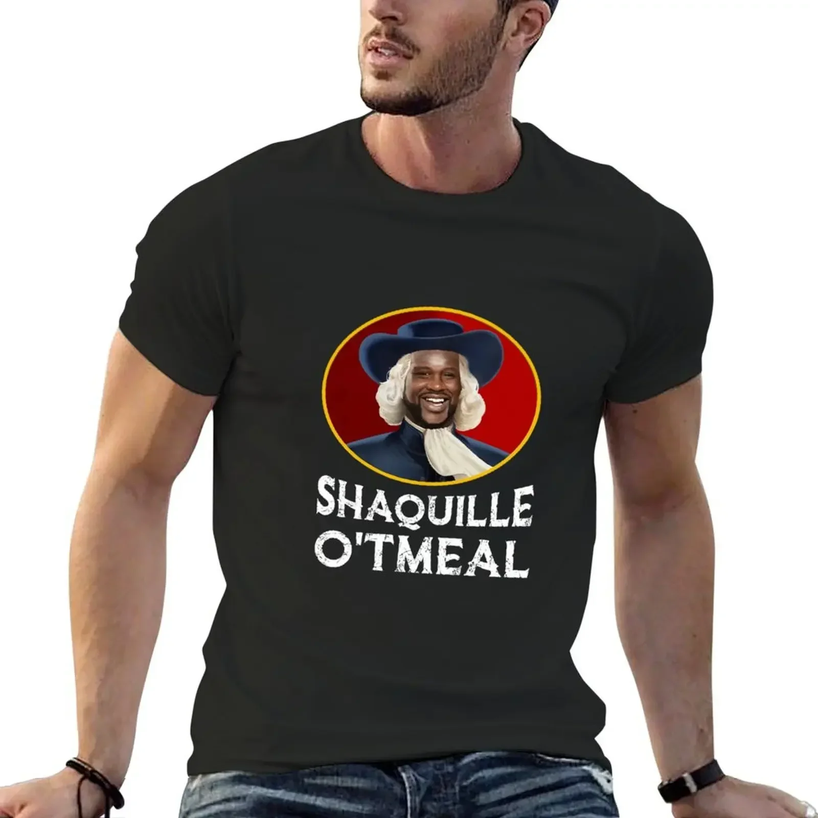 Забавная футболка Shaquille O'tmeal футболки с изображением аниме на заказ одежда в