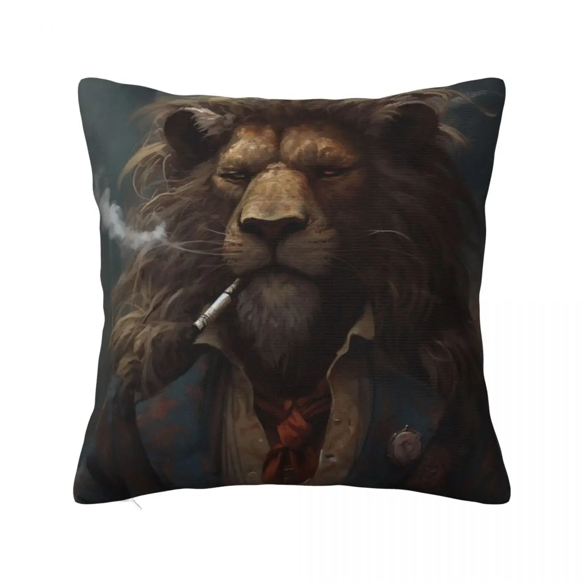 

Lion Pillow Case Gangster-style Godfather Hugging Zipper Pillowcase Summer Cute Polyester Cover