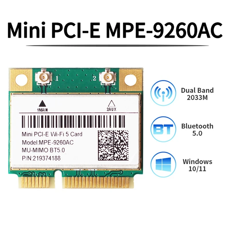 Мини-карта PCIE 9260AC 2 4G/5Ghz двухдиапазонный 802.11Ac ноутбук настольный компьютер для