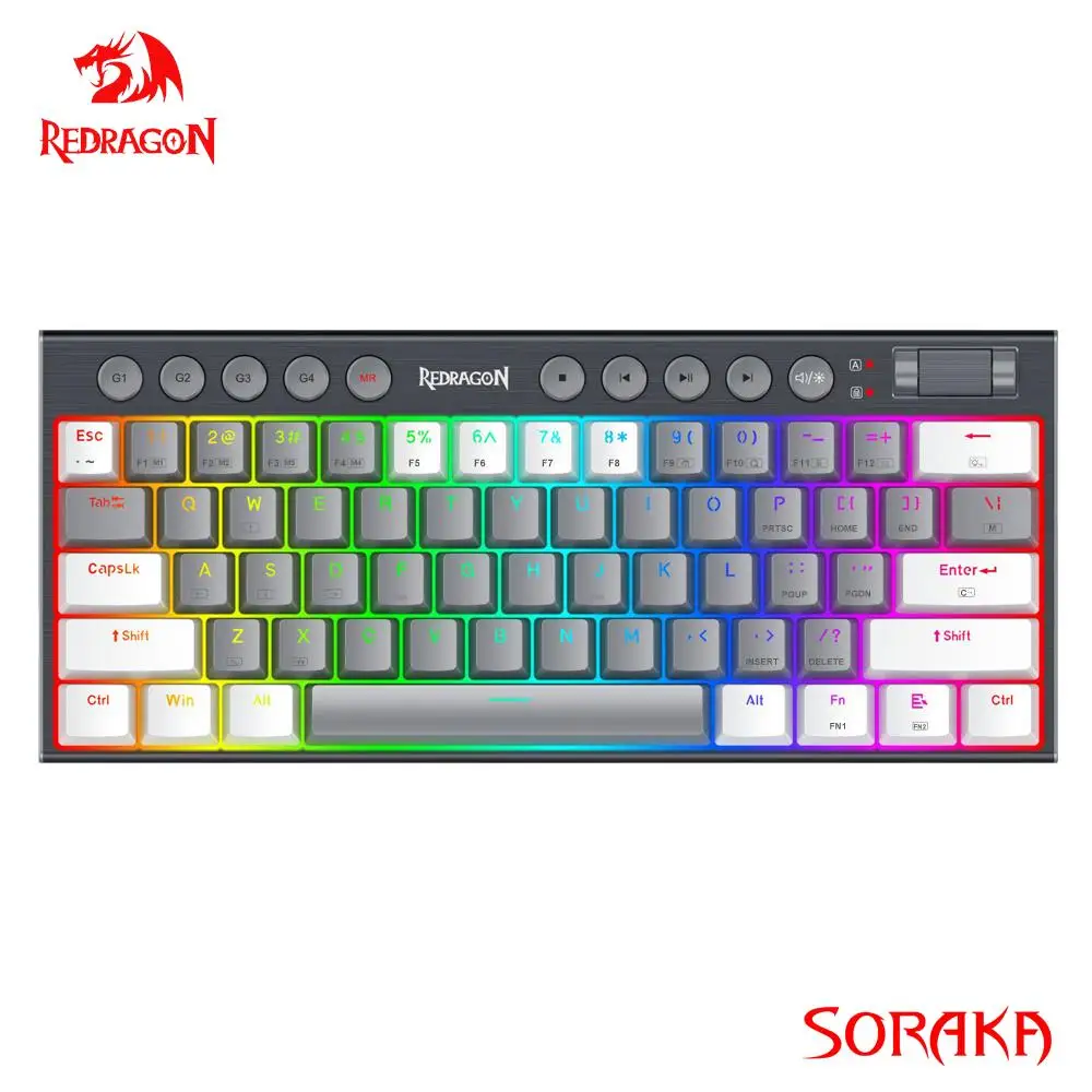 REDRAGON Soraka K647 RGB USB Mini тонкая ультратонкая Проводная Механическая игровая