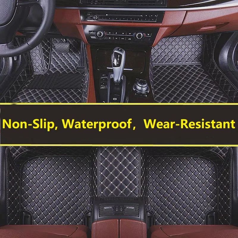 

Custom Made Leather Car Floor Mats ForTesla Mercedes Audi Land Rover BMW 3 Series E60 Auto Carpet Rugs Foot Pads Accessories
