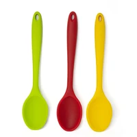 silicone serving spoon long handle nonstick mixing ladle cooking soup spoons kitchen utensil accessories tools