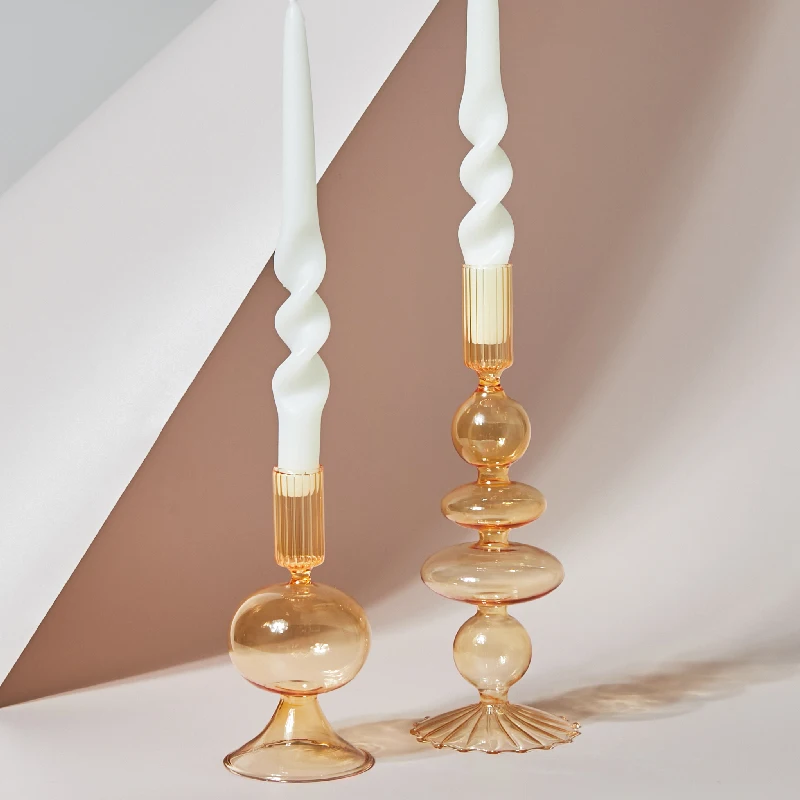 Floriddle Glass Candle Holders Candlesticks Holder Romantic Wedding Candelabra Home Decor Vase Table Centerpieces | Дом и сад