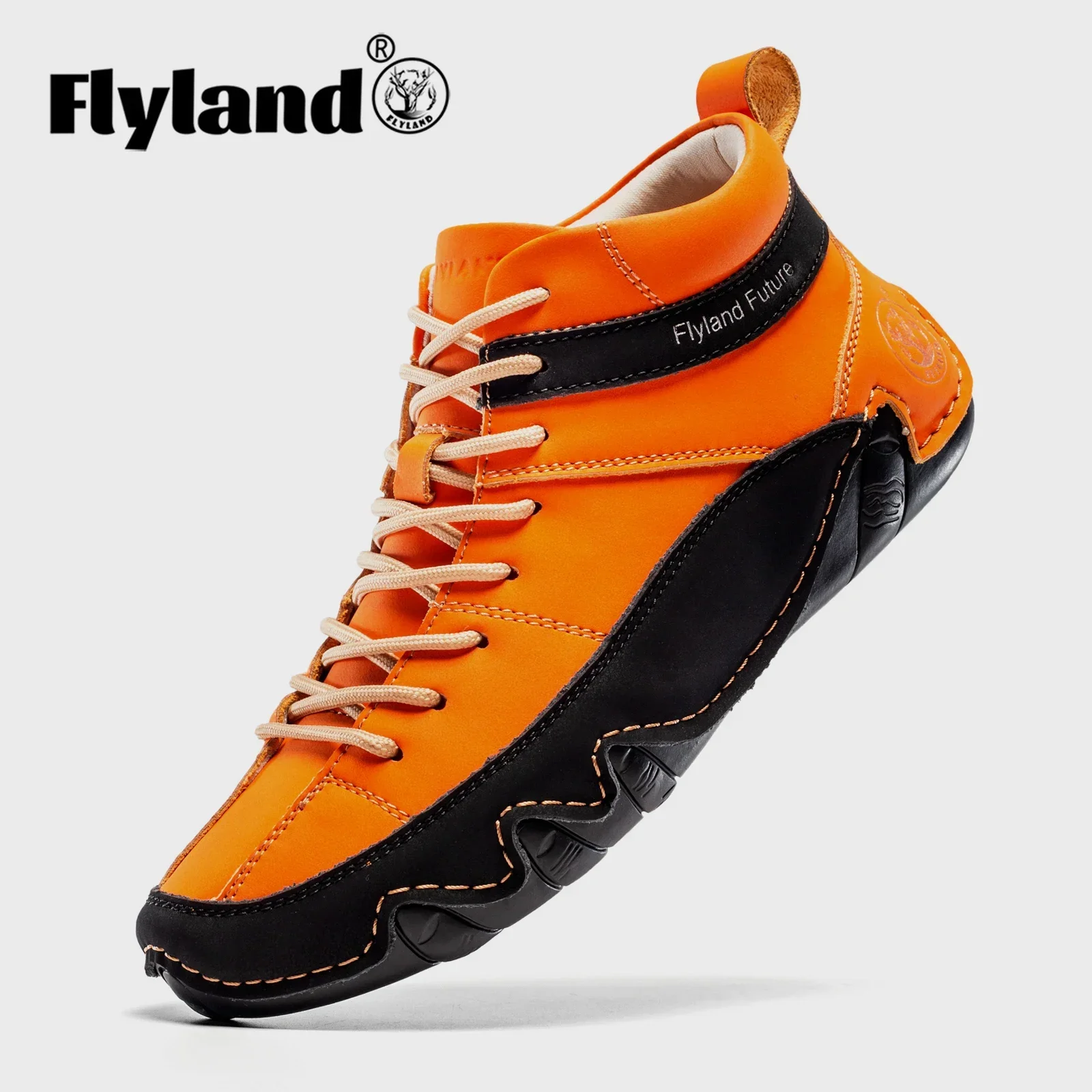 FLYLAND оригинальные дизайнерские женские повседневные кожаные ботинки модные