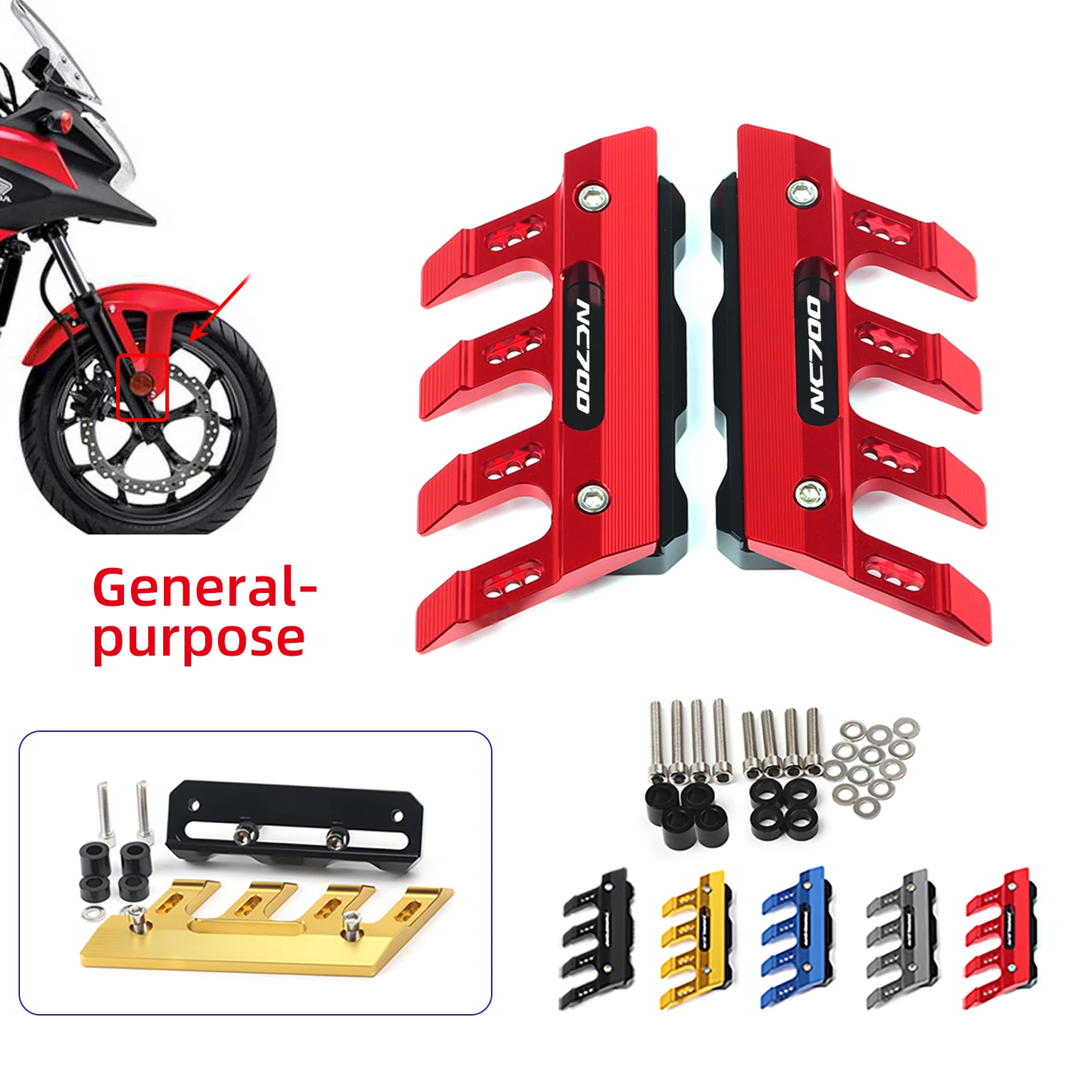

Motorcycle Front Fender Side Protection Guard Mudguard Sliders For HONDA NC700X NC700S NC700 NC 700X 700S Accessories universal