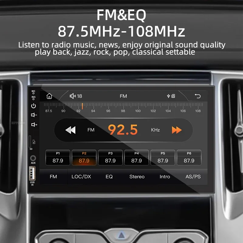 Автомобильный Радиоприемник 1 Din С 7-дюймовым Сенсорным Экраном Android Auto Carplay