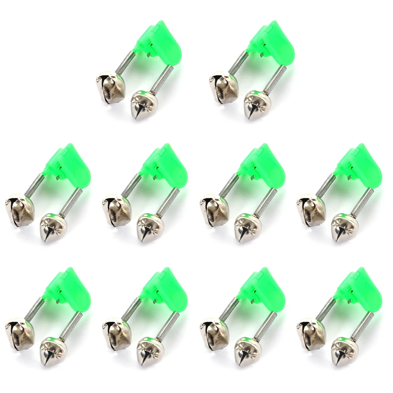 

10 шт. удилище наконечник зажим рыболовная удочка приманка поклевка сигнал тревоги двойной Звонок клипса уличная Ночная клипса аксессуары