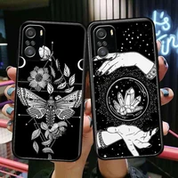 occult witchcraft moon gothic witch phone case for xiaomi redmi 11 lite pro ultra 10 9 8 mix 4 fold 10t black cover silicone bac