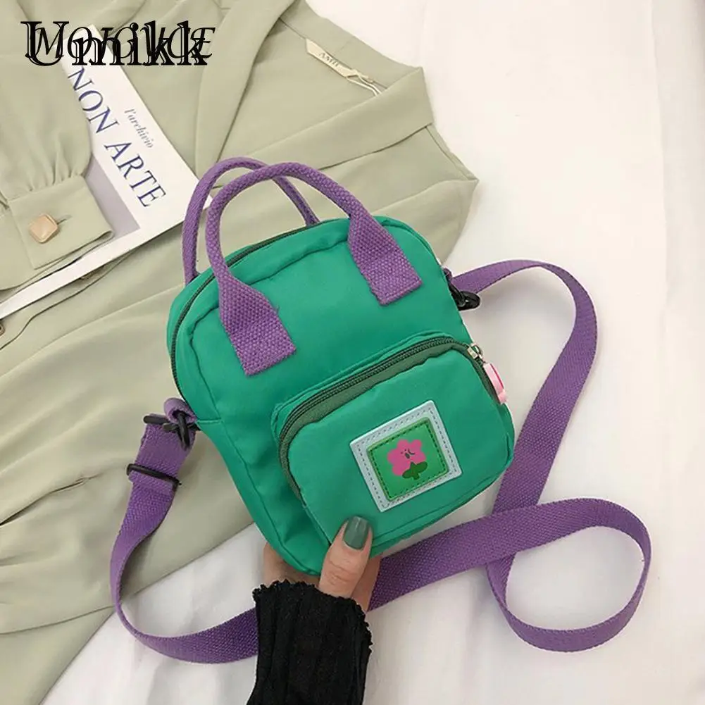 

Hit Color Flower Crossbody Bags Spring Summer Women Nylon Japanese Harajuku Students Casual Female Shoulder Korean Daily Handbag