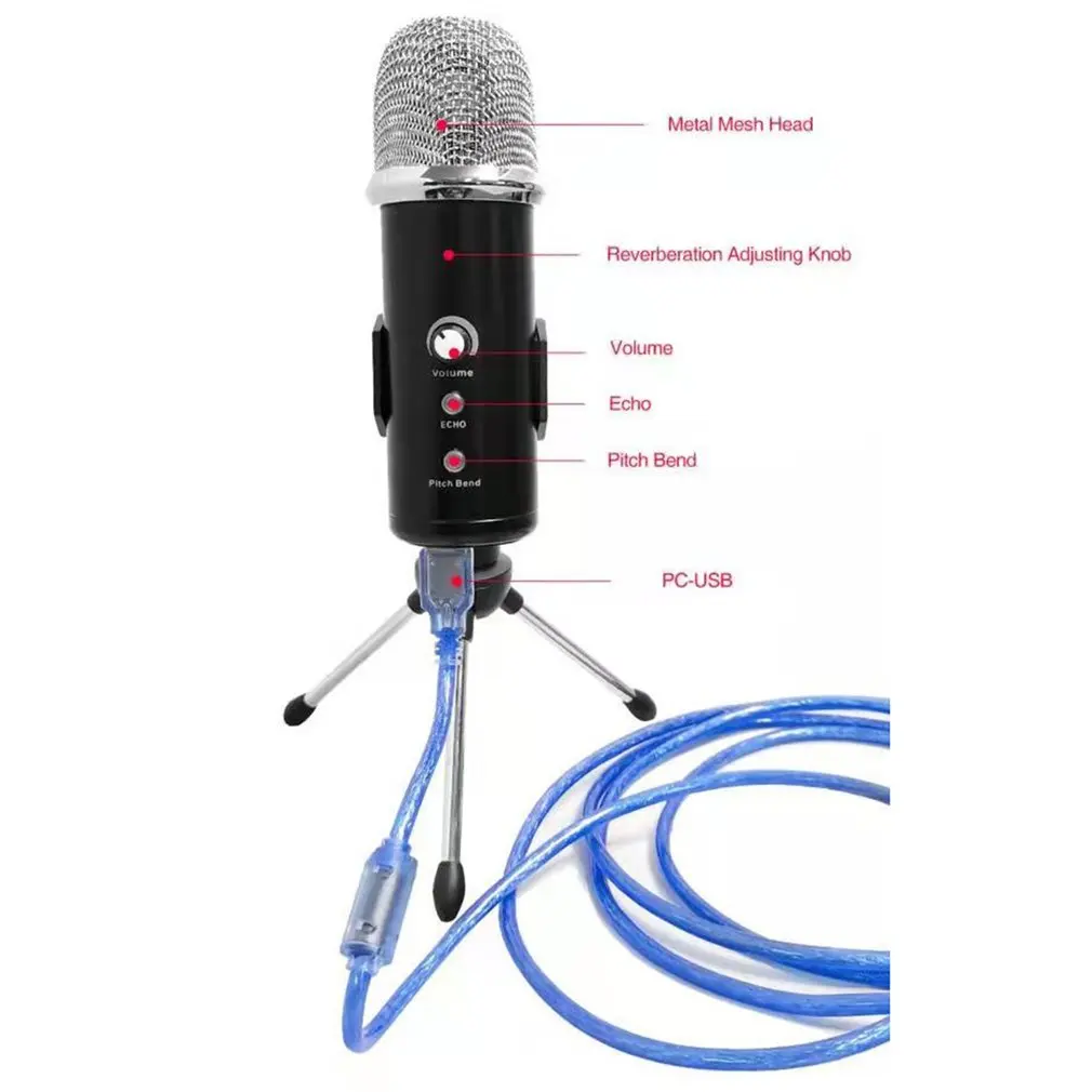 Microphones USB Microphone Professional K2 Live Conference Set For Audio Recording Gaming Voice Chat |