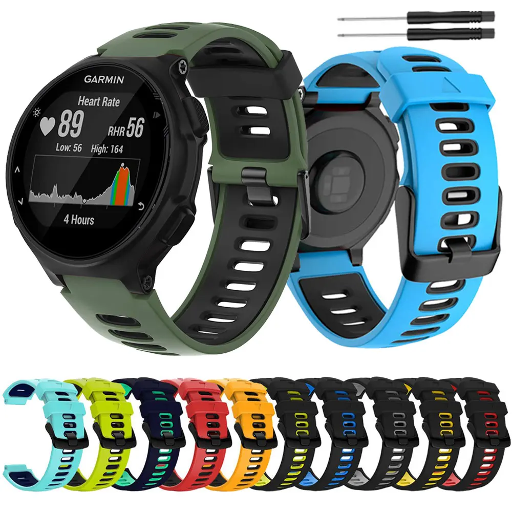 Ремешок для часов Garmin Forerunner 235 220 230 620 630 735XT мягкий силиконовый браслет смарт-часов