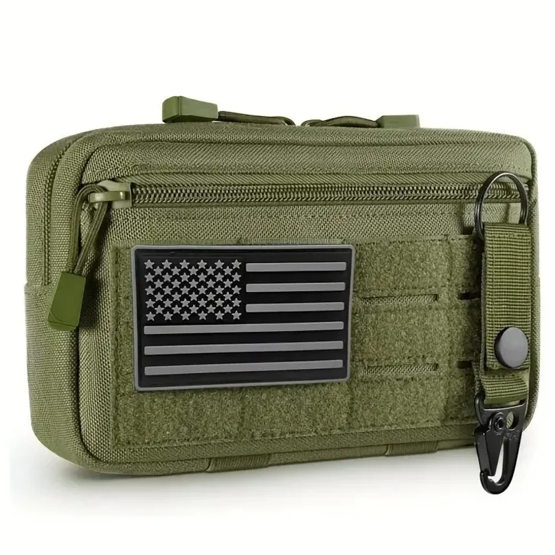 Фото Тактическая поясная сумка EDC Molle, компактные универсальные подсумки, поясная сумка-органайзер, медицинские сумки, чехол для телефона, аксессуары для охоты и активного отдыха №4