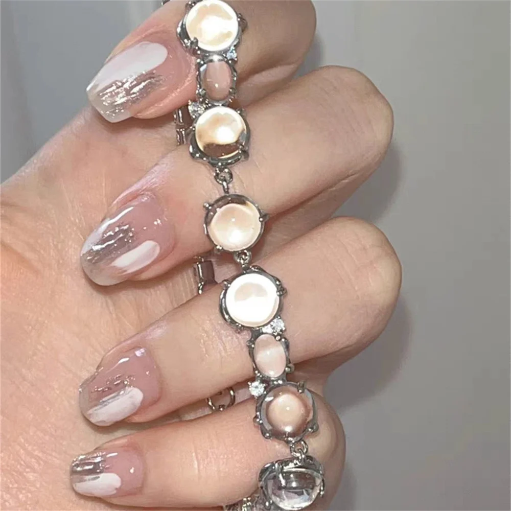 

Crystal Transparent Bead Chain Bracelet For Women Designed Versatile Girl Summer 2023 New Arrivals Trendy Jewelry